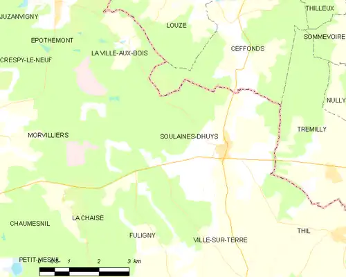 Detailkaart van de gemeente