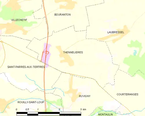 Detailkaart van de gemeente