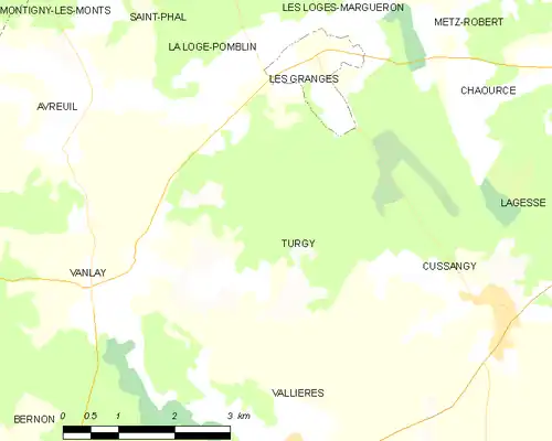 Detailkaart van de gemeente