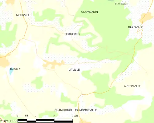 Detailkaart van de gemeente