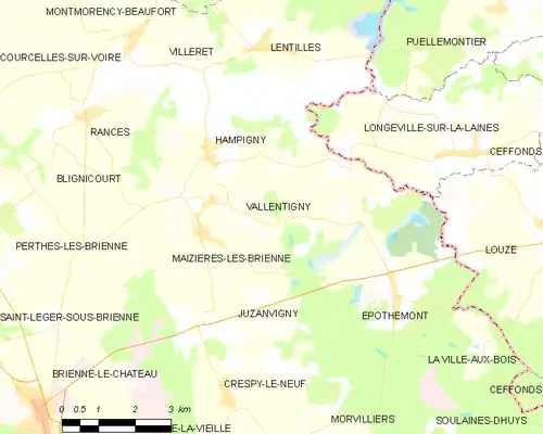 Detailkaart van de gemeente