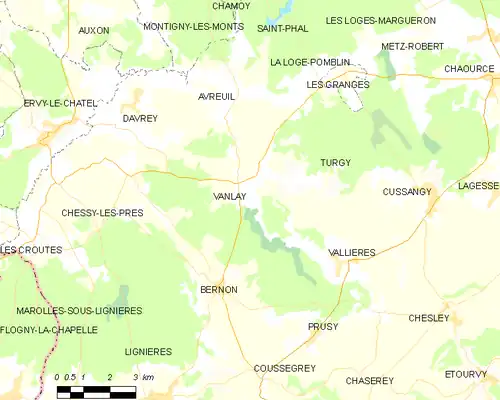 Detailkaart van de gemeente