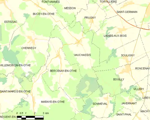 Detailkaart van de gemeente