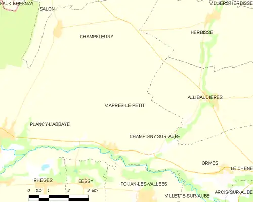 Detailkaart van de gemeente