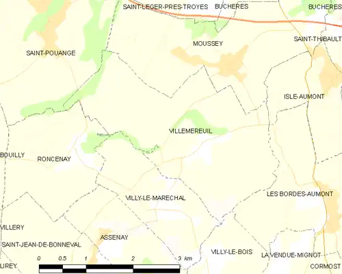 Detailkaart van de gemeente