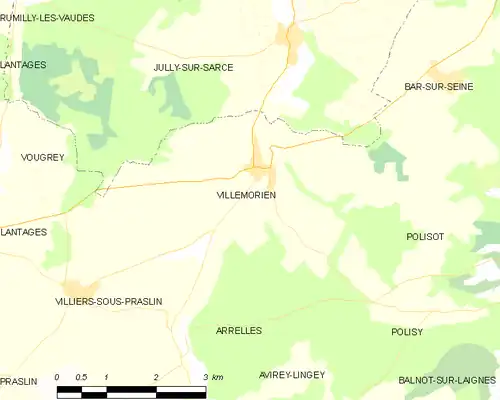 Detailkaart van de gemeente