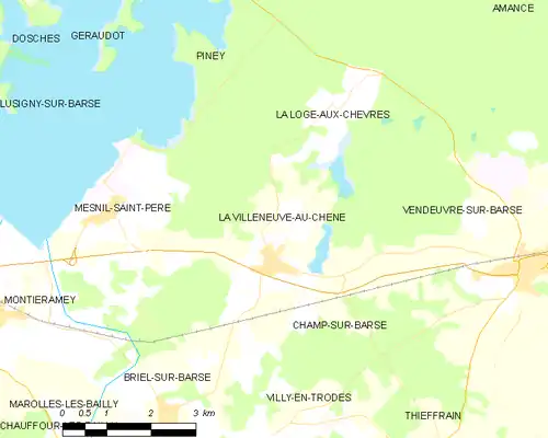 Detailkaart van de gemeente