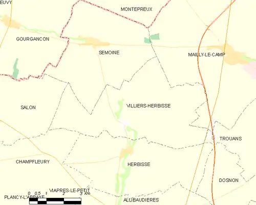 Detailkaart van de gemeente