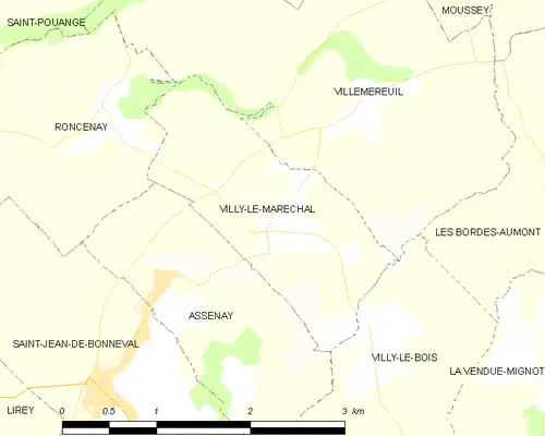 Detailkaart van de gemeente