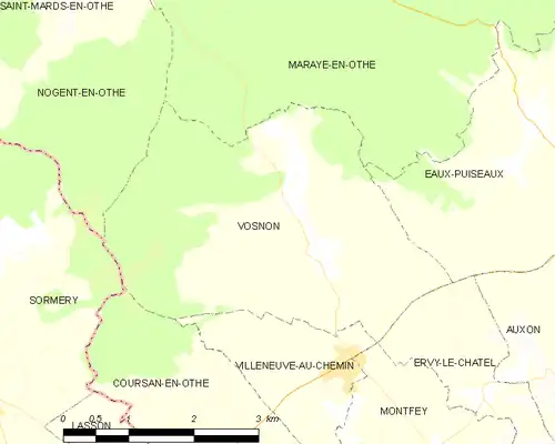 Detailkaart van de gemeente