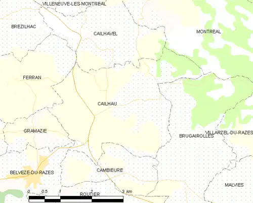 Detailkaart van de gemeente