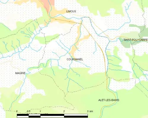 Detailkaart van de gemeente
