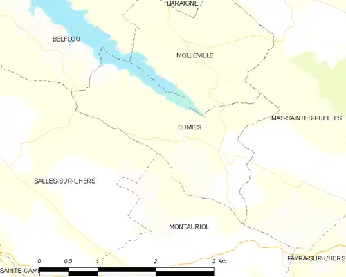 Detailkaart van de gemeente