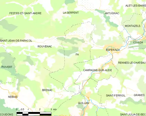 Detailkaart van de gemeente