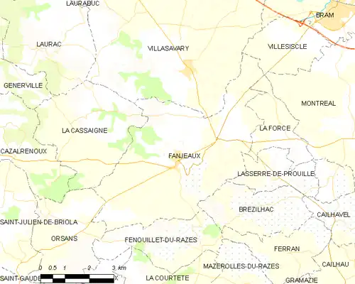 Detailkaart van de gemeente