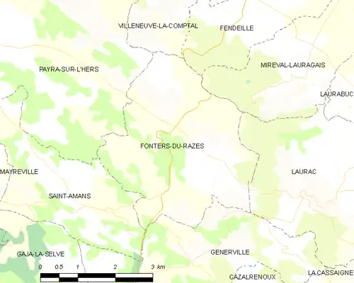 Detailkaart van de gemeente