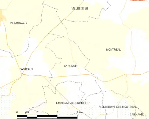 Detailkaart van de gemeente