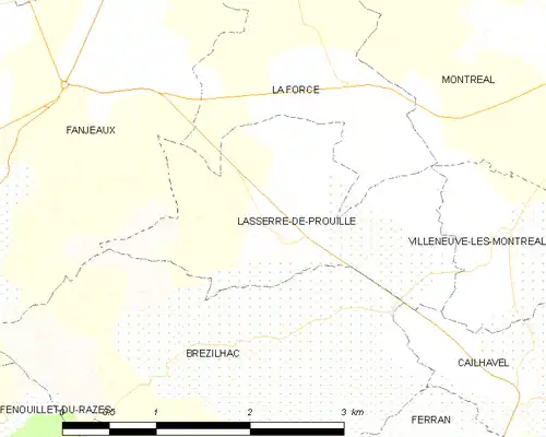 Detailkaart van de gemeente