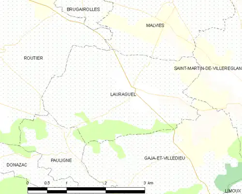 Detailkaart van de gemeente