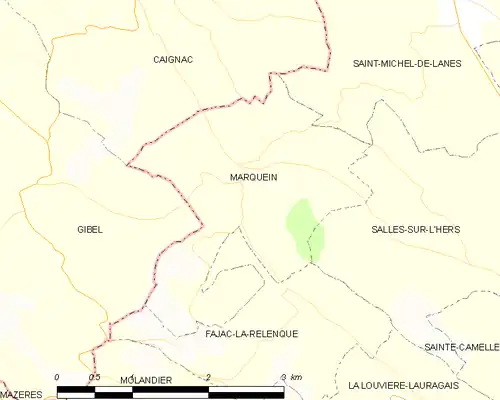 Detailkaart van de gemeente