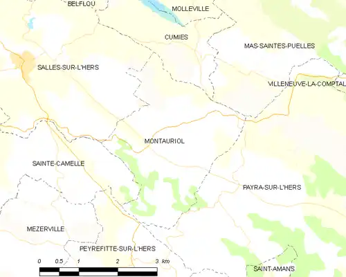 Detailkaart van de gemeente