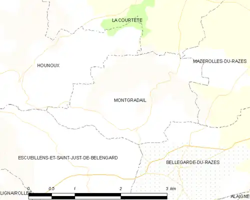 Detailkaart van de gemeente