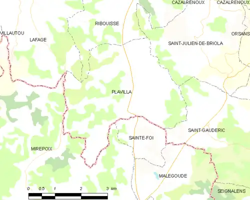 Detailkaart van de gemeente