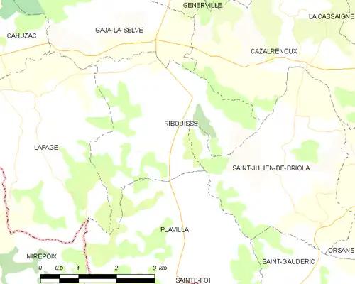 Detailkaart van de gemeente