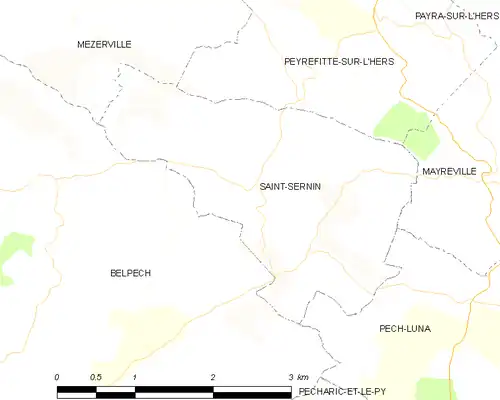 Detailkaart van de gemeente