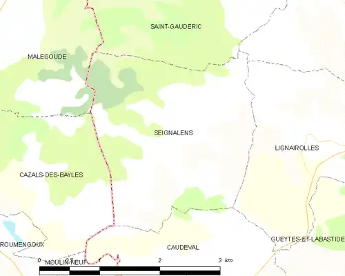 Detailkaart van de gemeente