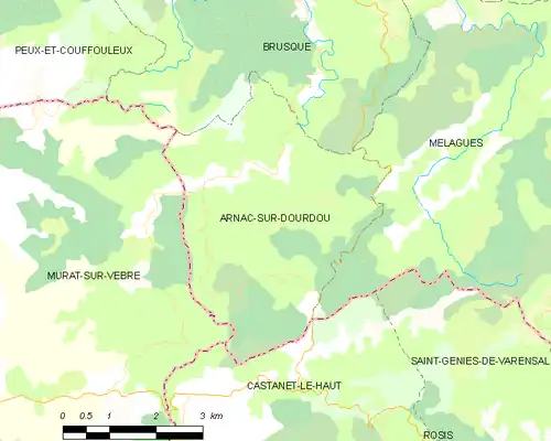 Detailkaart van de gemeente