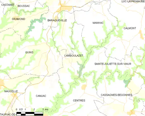 Detailkaart van de gemeente