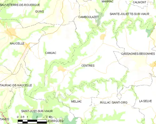 Detailkaart van de gemeente