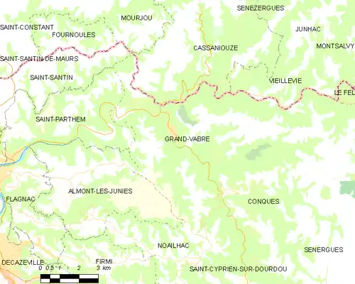 Detailkaart van de gemeente