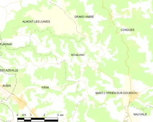 Detailkaart van de gemeente