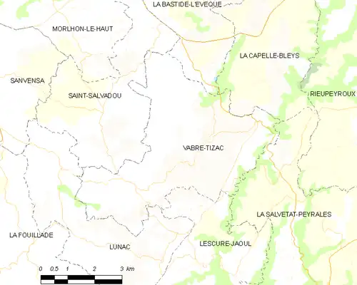 Detailkaart van de gemeente