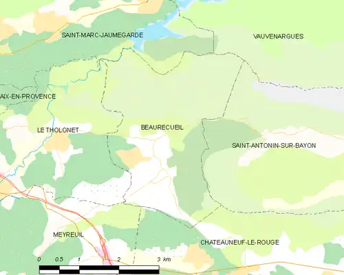 Detailkaart van de gemeente