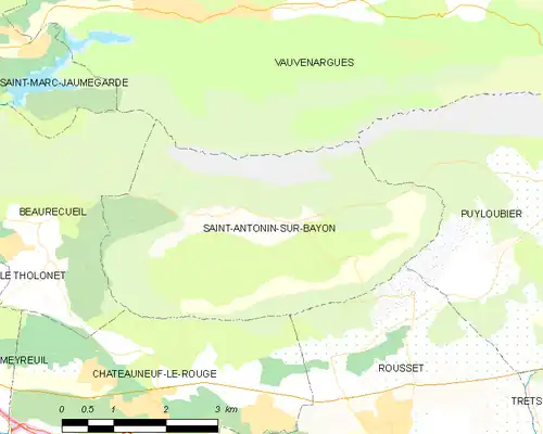 Detailkaart van de gemeente