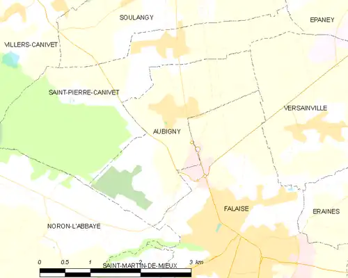 Detailkaart van de gemeente