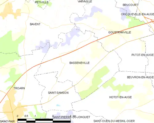 Detailkaart van de gemeente