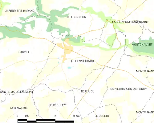 Detailkaart van de gemeente