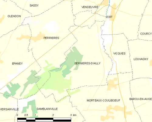 Detailkaart van de gemeente
