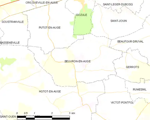 Detailkaart van de gemeente