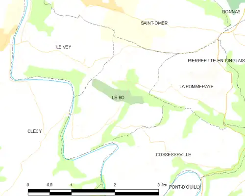 Detailkaart van de gemeente