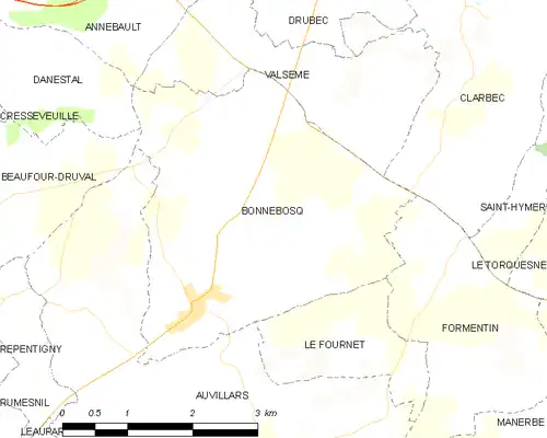 Detailkaart van de gemeente