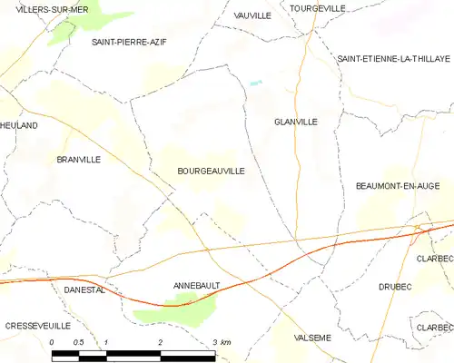 Detailkaart van de gemeente