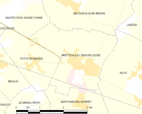 Detailkaart van de gemeente