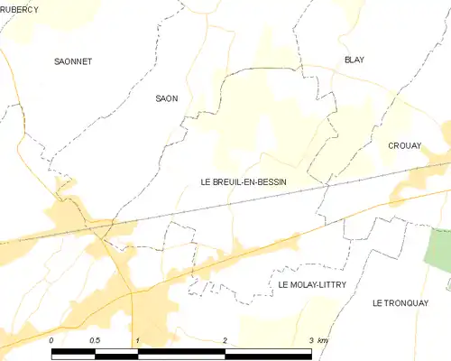 Detailkaart van de gemeente