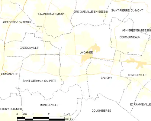 Detailkaart van de gemeente