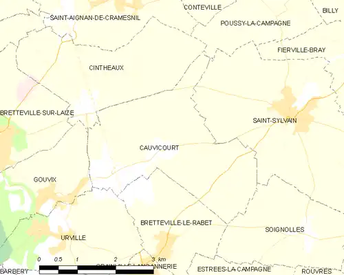 Detailkaart van de gemeente